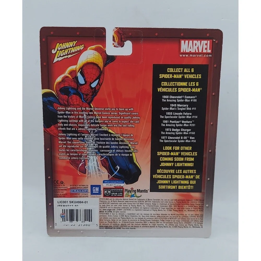 2004 Johnny Lightning Marvel Spider-Man 1949 Mercury